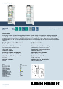 Product informatie LIEBHERR koelkast inbouw ICBNCI 5663 20