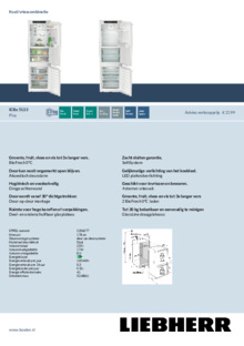 Product informatie LIEBHERR koelkast inbouw ICBa 5123 20