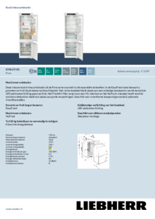Product informatie LIEBHERR koelkast inbouw ICNSd 5103 22