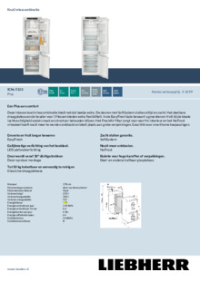 Product informatie LIEBHERR koelkast inbouw ICNc 5123 22