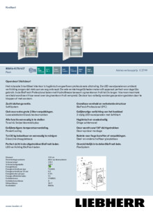 Product informatie LIEBHERR koelkast inbouw IRBAb 4170 22 617