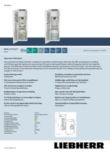 Product informatie LIEBHERR koelkast inbouw IRBAc 5171 22 617