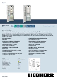 Product informatie LIEBHERR koelkast inbouw IRBAc 5190 22 617