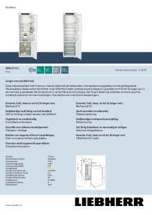 Product informatie LIEBHERR koelkast inbouw IRBSd5121 22