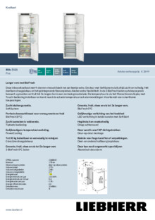 Product informatie LIEBHERR koelkast inbouw IRBc 5121 20