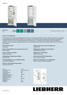Product informatie LIEBHERR koelkast inbouw IRBd 5120 22