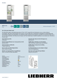 Product informatie LIEBHERR koelkast inbouw IRCBe 5121 22