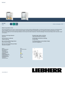 Product informatie LIEBHERR koelkast inbouw IRD 3901 20