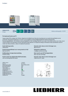 Product informatie LIEBHERR koelkast inbouw SUBa375i 20 SD0