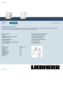 Product informatie LIEBHERR koelkast onderbouw UIKP 1550 25