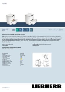 Product informatie LIEBHERR koelkast onderbouw URDd 375i 20