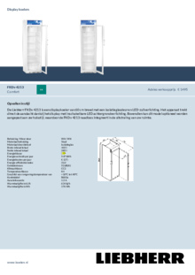 Product informatie LIEBHERR koelkast professioneel FKDv4213 21