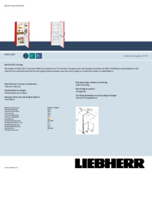 Product informatie LIEBHERR koelkast rood CUfre 2331 26
