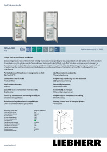 Product informatie LIEBHERR koelkast rvs CBNsda 5223 22
