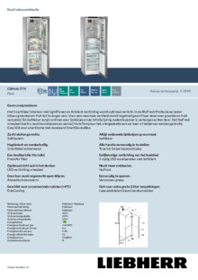 Product informatie LIEBHERR koelkast rvs CBNstb 579i 22