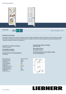 Product informatie LIEBHERR koelkast rvs CUefe3331 26