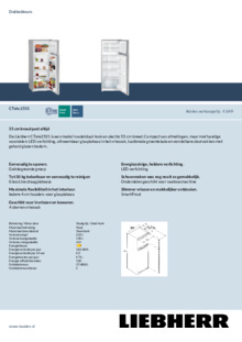 Product informatie LIEBHERR koelkast rvs look CTele 2531 26