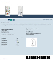 Product informatie LIEBHERR koelkast rvs look CUele 2831 26