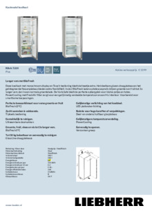 Product informatie LIEBHERR koelkast rvs look RBsfc 5220 22