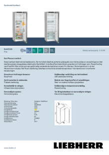 Product informatie LIEBHERR koelkast rvs look Rsfd 5220 22