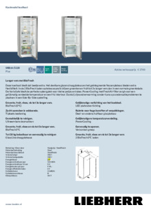 Product informatie LIEBHERR koelkast rvs look SRBsfc 5220 22
