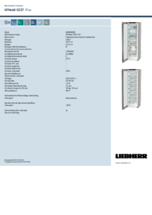 Product informatie LIEBHERR koelkast side by side rvs XRFsd 5220 22