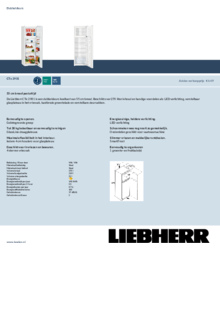 Product informatie LIEBHERR koelkast wit CTe2931 26