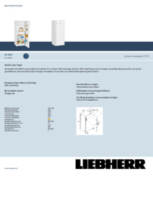 Product informatie LIEBHERR koelkast wit Ke 2834 26