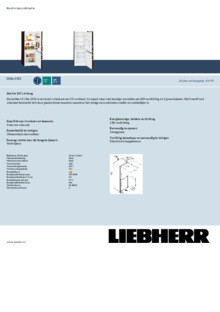 Product informatie LIEBHERR koelkast zwart CUbe 2331 26