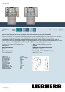 Product informatie LIEBHERR side by side koelkast rvs MBsddi 9524 20