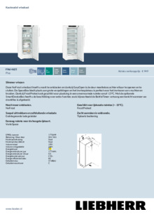 Product informatie LIEBHERR vrieskast FNd 4635 20
