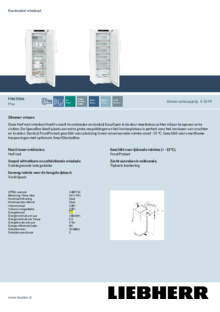 Product informatie LIEBHERR vrieskast FNd 5036 20