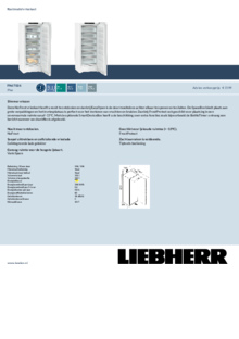 Product informatie LIEBHERR vrieskast FNd 7026 20