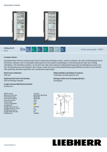 Product informatie LIEBHERR vrieskast blacksteel SFNbsd 529i 23