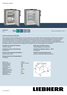 Product informatie LIEBHERR vrieskast darkgrey Fdgd 1404 20