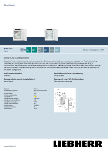 Product informatie LIEBHERR vrieskast inbouw IFNd 3503 22