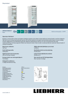 Product informatie LIEBHERR vrieskast inbouw SIFNAd 5188 22 617