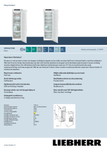 Product informatie LIEBHERR vrieskast inbouw SIFNAd 5188 22