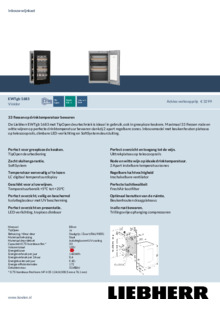 Product informatie LIEBHERR wijnkoelkast inbouw EWTGB 1683 26