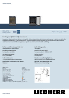 Product informatie LIEBHERR wijnkoelkast inbouw antraciet UWpri 3761 20