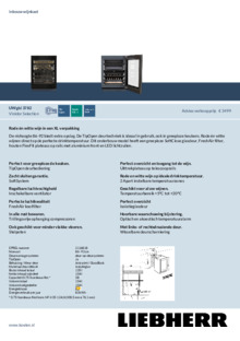 Product informatie LIEBHERR wijnkoelkast inbouw zwart glas UWgbi 3782 20