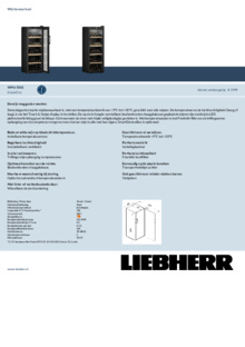 Product informatie LIEBHERR wijnkoelkast zwart WPbl 5001 20