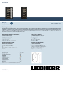 Product informatie LIEBHERR wijnkoelkast zwart WPbli 5031 20