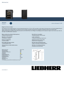 Product informatie LIEBHERR wijnkoelkast zwart WSbl 4201 20