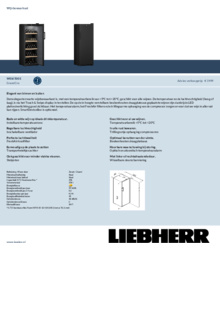 Product informatie LIEBHERR wijnkoelkast zwart WSbl 5001 20