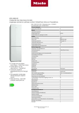 Product informatie MIELE koelkast KFN4898AD BRWS
