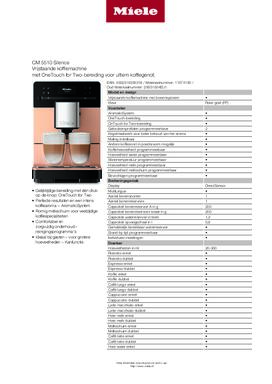 Product informatie MIELE koffiemachine CM5510 ROSEGOLD PEARLFINISH