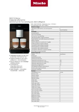 Product informatie MIELE koffiemachine CM5710 BRONZE PEARLFINISH