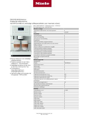 Product informatie MIELE koffiemachine CM6160 LOTUSWIT