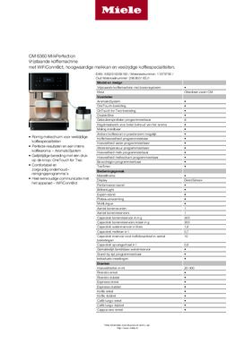 Product informatie MIELE koffiemachine CM6360 OBSIDIAANZWART CLEANST
